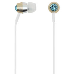 kate spade new york In-Ear Headphones with Mic/Remote Aquamarine/Gold/Silver/White